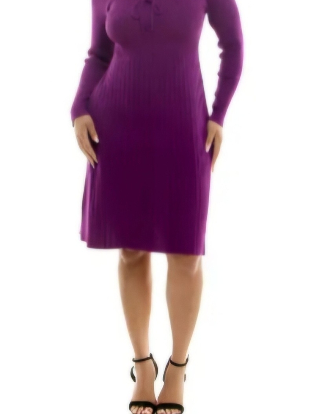 Nina Leonard Plum Sweater Dress